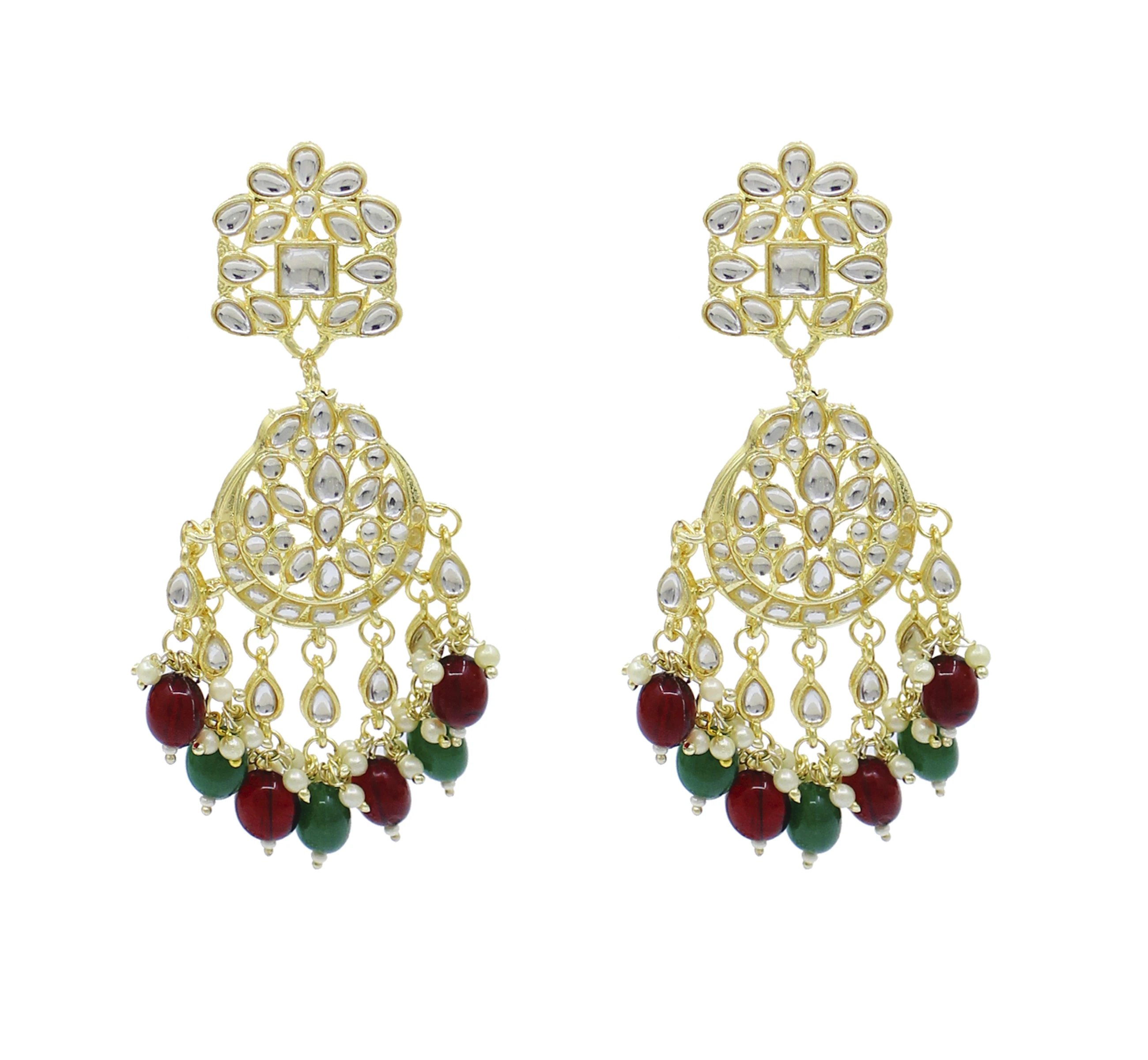 Trendy Kundan Traditional Wedding Jewellery Choker Necklace and Earring set For Women & Girls