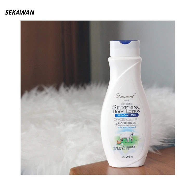 OEM Available Pure Moisturizing Whitening Lightening Goat Milk Full Body Silkening Lotion