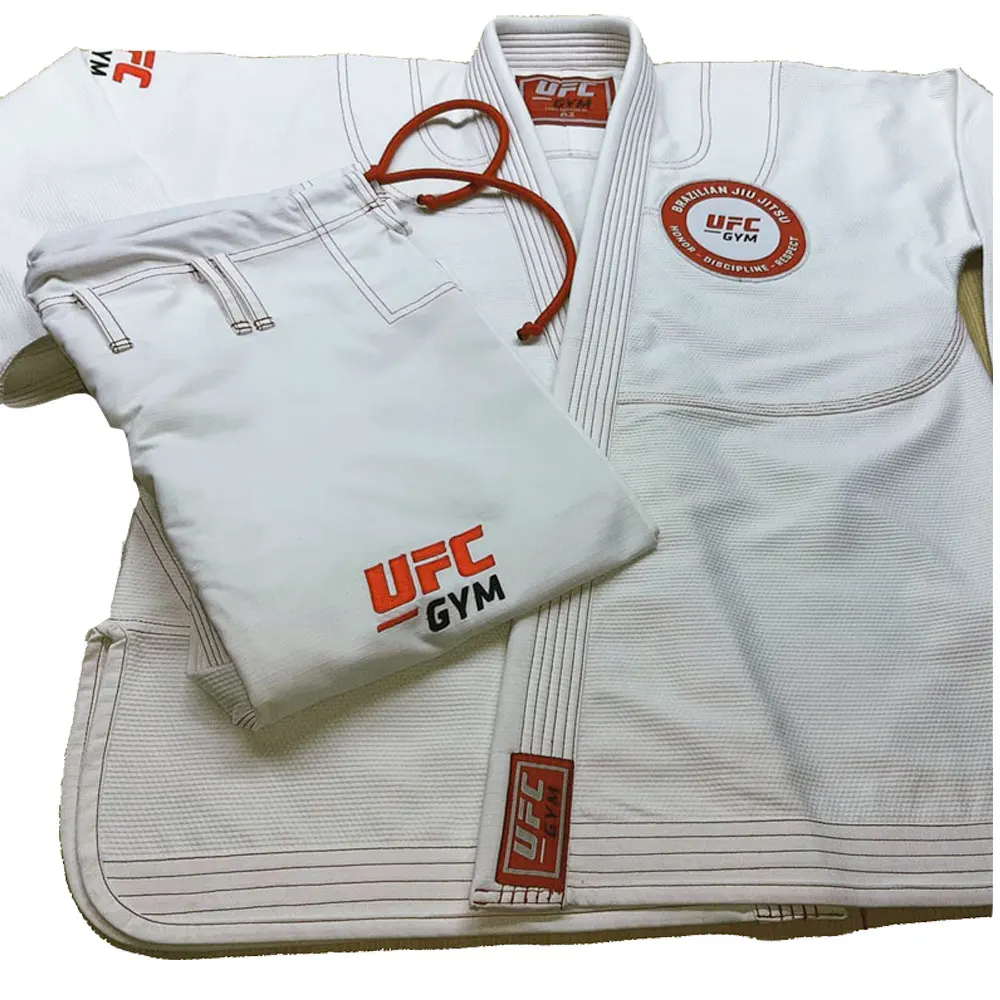 100% Organic cotton Brazilian Jiu Jitsu Gis Custom Made BJJ Gis BJJ Kimonos and pants White