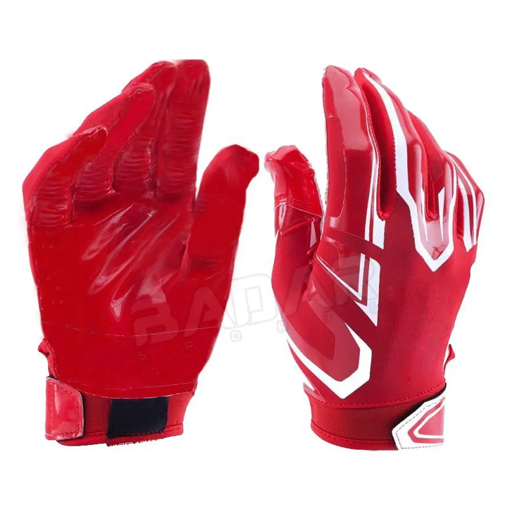  Лучший дизайн американский футбол перчатки приемника логотип на заказ американские футбольные