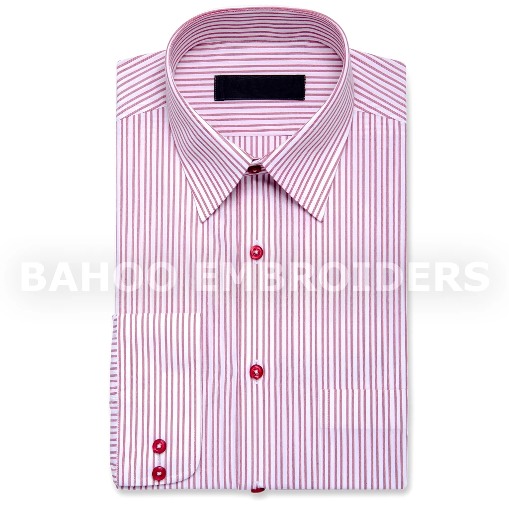 Мужская самодельная рубашка в полоску-белый и синий