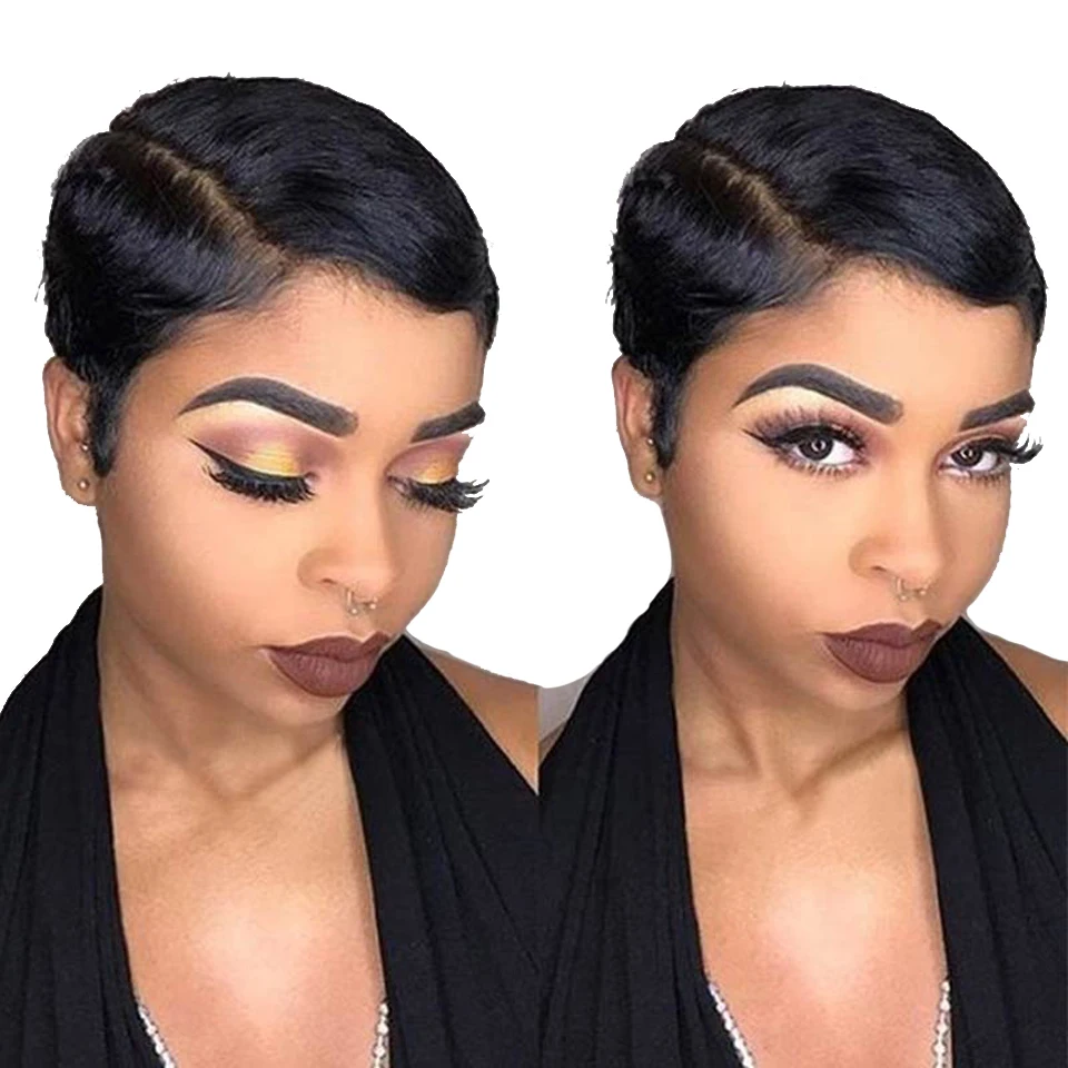 SENSE Short black Blonde Wig Human Hair HD 613 raw hair Lace Front Wigs pixie cut human hair wigs