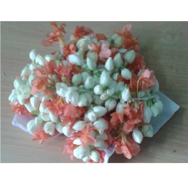 Natural Hand Made Flowers Exporters Jasmine String Fresh Flower for decoration Braid Hair Do Indian For Wedding