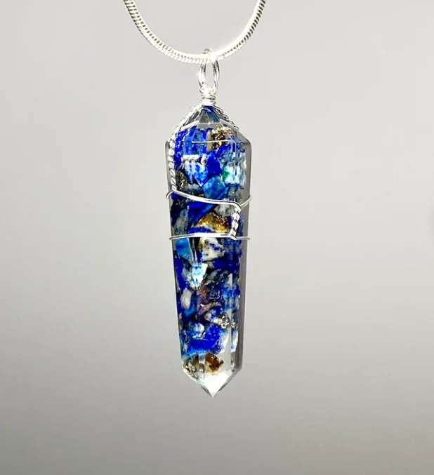 Оптовая продажа кулон из лазурита оргонита ожерелье подвеска ювелирные изделия мощный с кристаллами