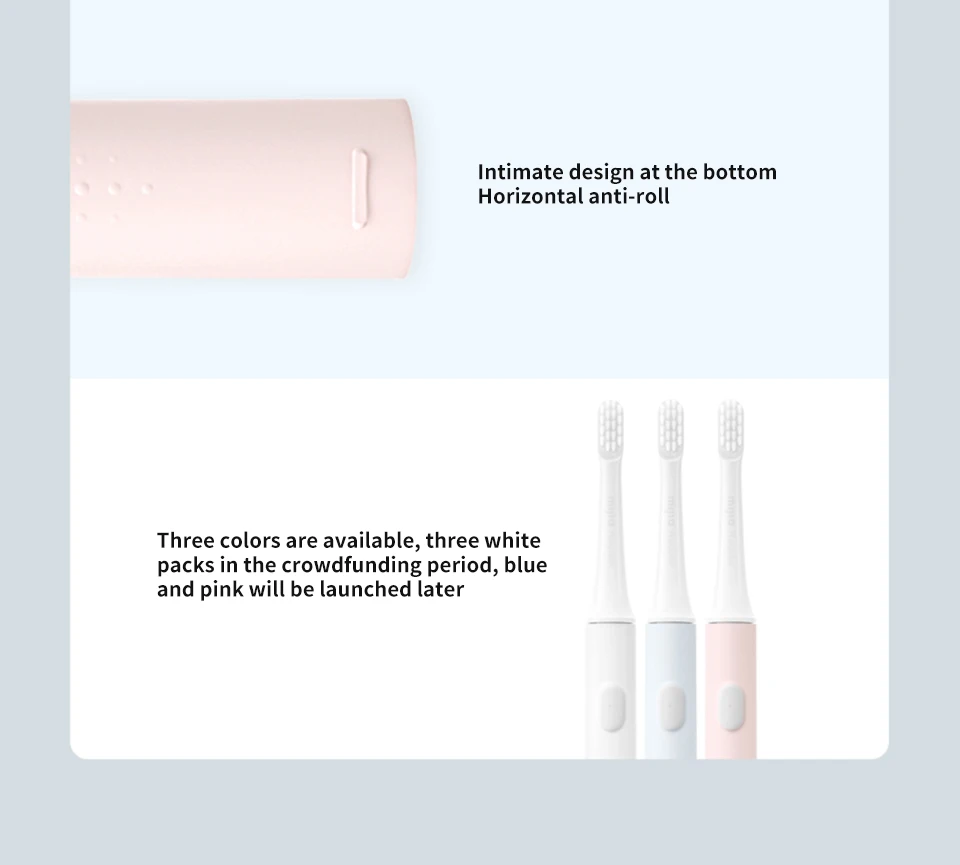 Xiaomi Mijia T100 with Timer Accepted Rechargeable Cleaning Replacement Head Brush Sonic Electric Toothbrush