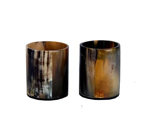 Высококачественный Горн стеклянный горячий питьевой горн с золотым ободком стеклянная посуда гостиничный под заказ