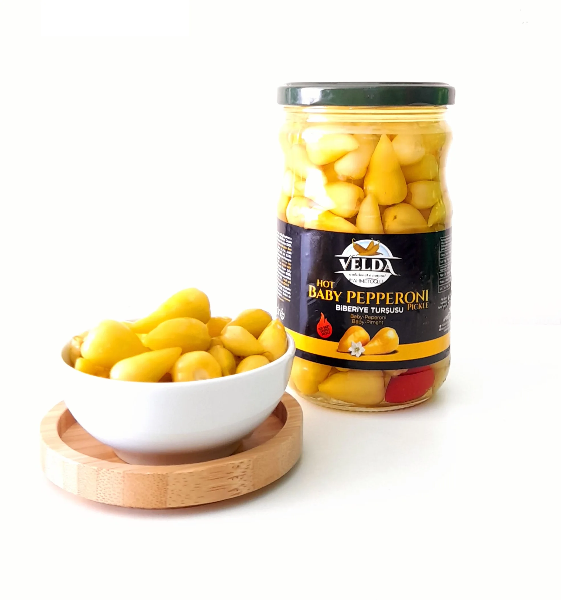 Top Quality Wholesale Product - Hot Baby Pepper Pickles - 660 CC Glass Jar