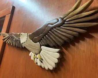 Ручной резного дерева искусства в технике интарсия-знак доска Настенный декор