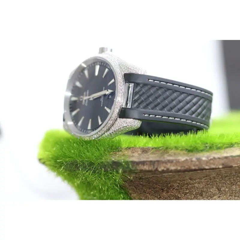 Лидер продаж высококачественные водонепроницаемые часы с натуральными бриллиантами Роскошные мужские из нержавеющей стали