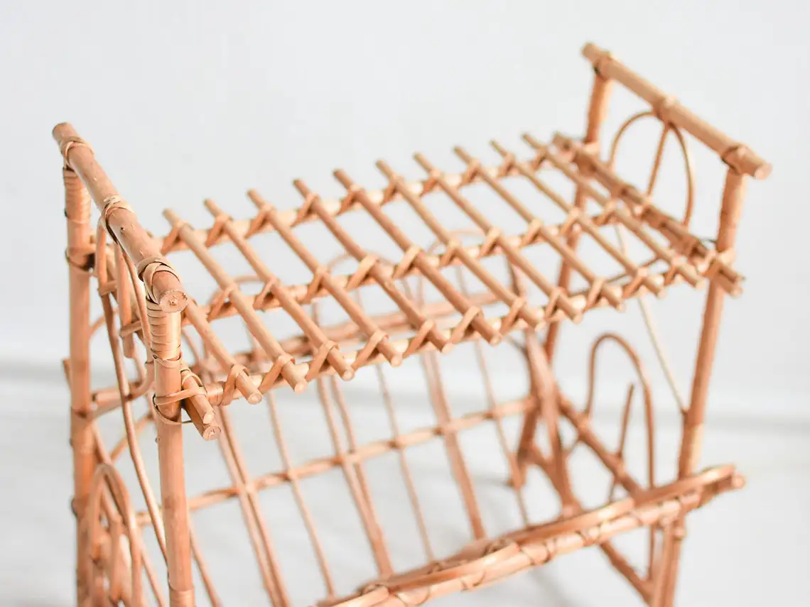 Деревенский дом декор из ротанга журнальной стойкой-Газета Держатель-SISU бренд RFS-064