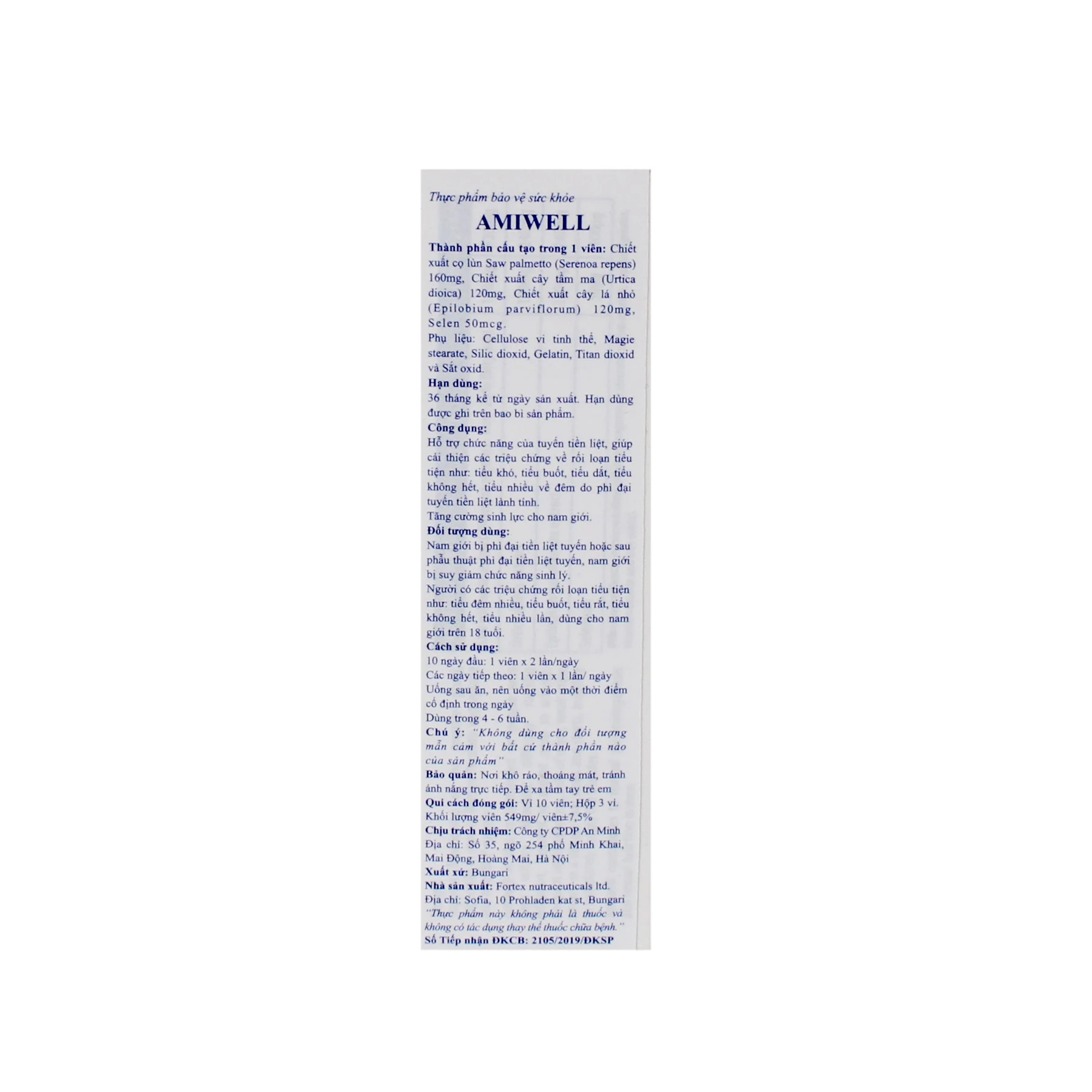 
Amiwell - Supports prostate function 