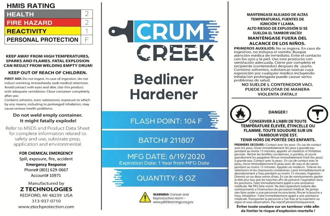 Highly Curated Black Crum Creek Bed liner 128 oz Base and Hardener Kit for Truck and Trailer Beds