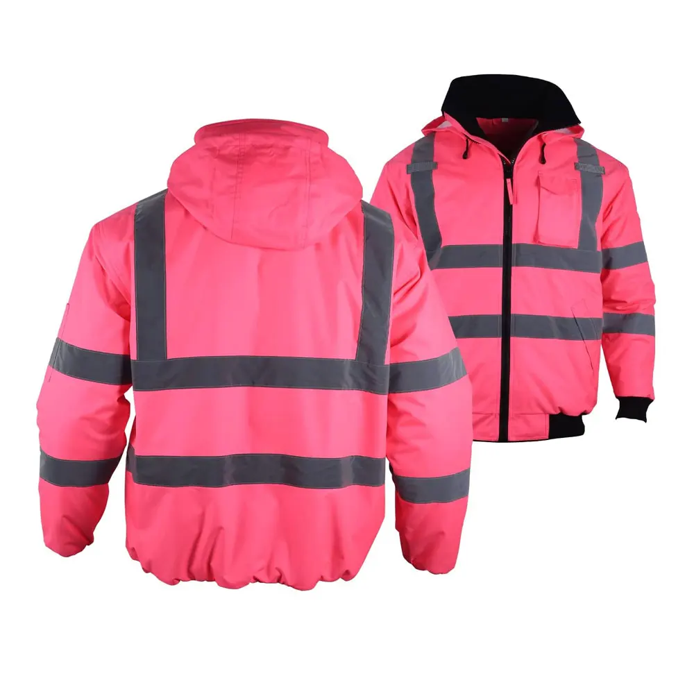 High quality Hi Vis Adult Outdoor Waterproof 100% polyester mesh Safety Reflector Construction Jacket