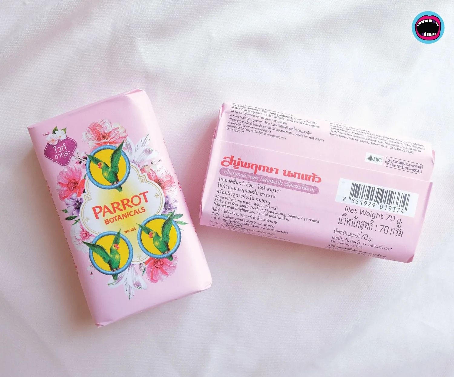 
Herbal Ingredient Body Face Wash Usage Premium Parrot Soap bar natural flowers whitening From Thailand 