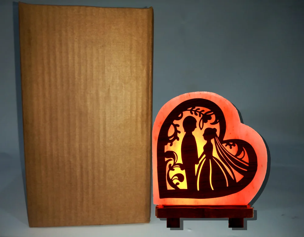 Himalayan salt Lamp Cinderella 3D Heart Shape