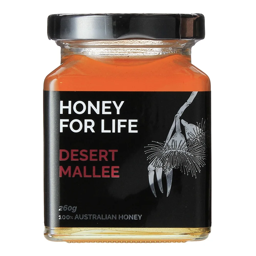 
100% Pure 260g Premium Honey TA20+ Desert Mallee Honey In Mason Jar Packaging From Australia 