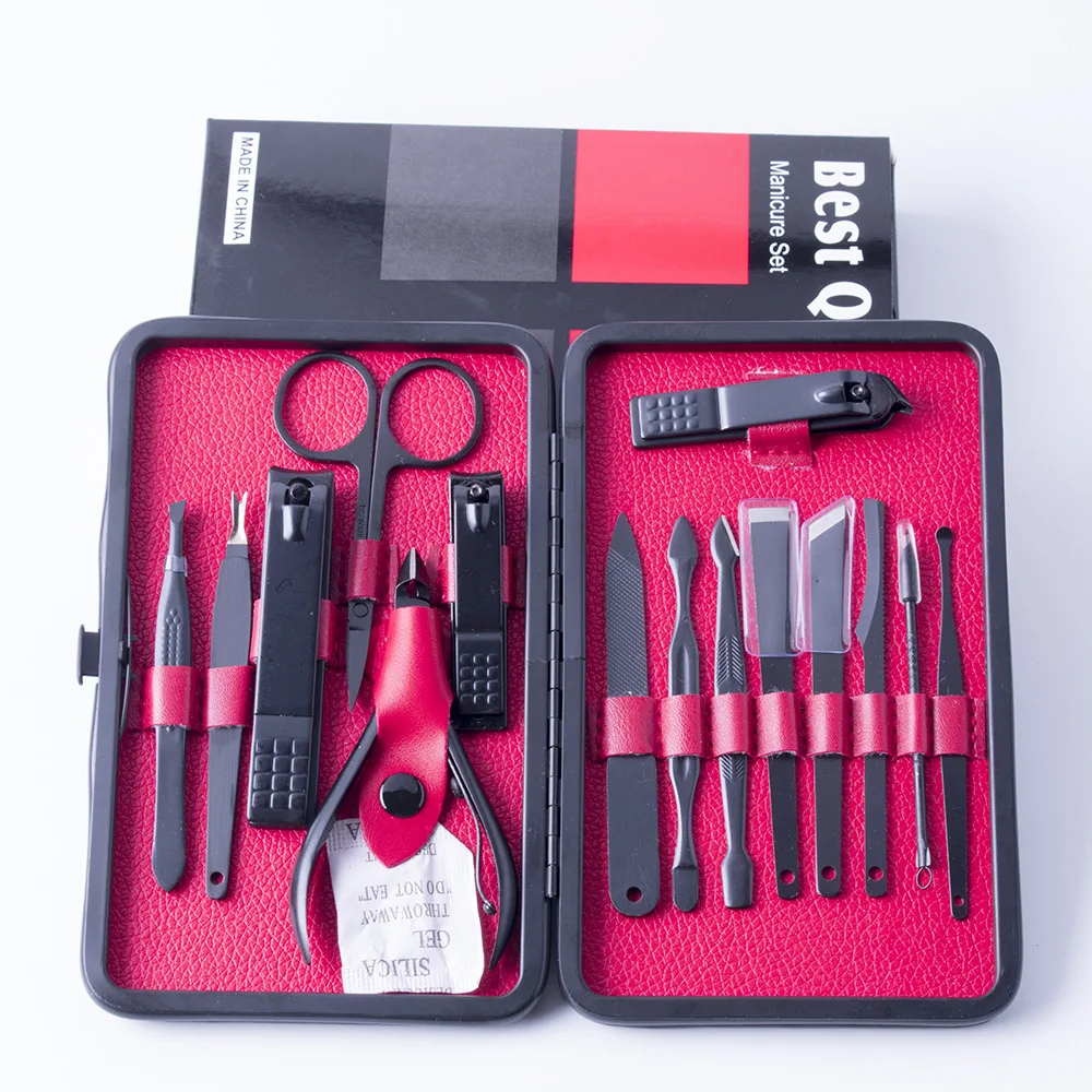 15pcs Professional Manicure Set Pedicure Nail Clipper Cuticle Dead Skin Remover Kit