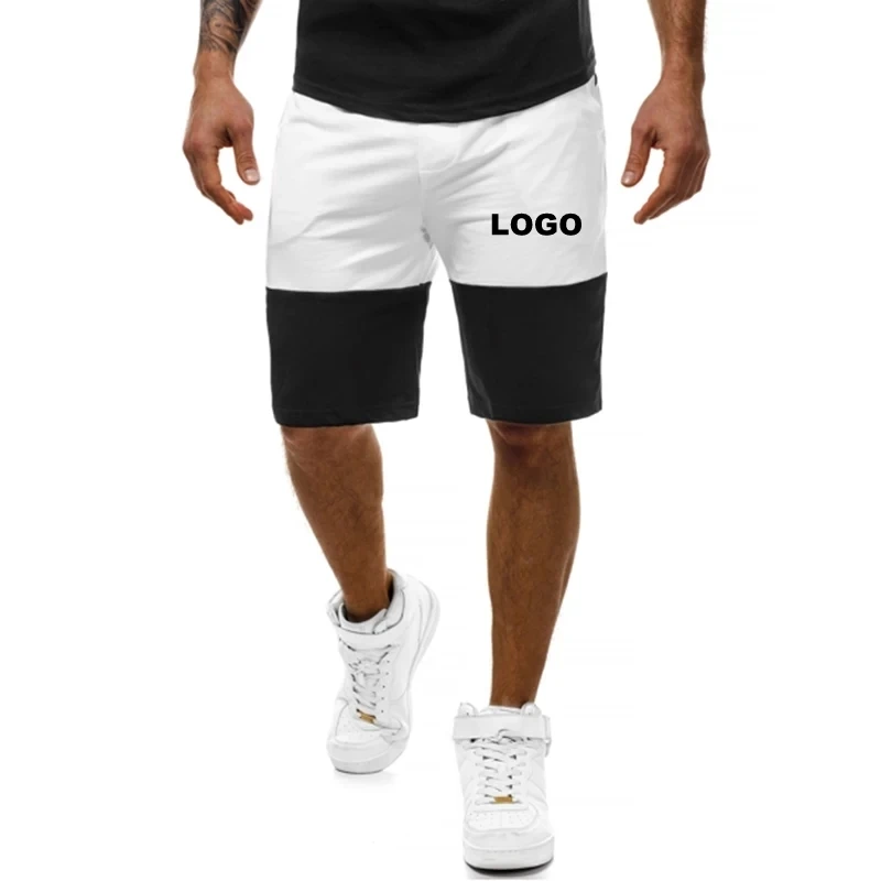 2024 Men Cut and sew Casual Joggers shorts with custom logo embroidery or printing workout Brand sporting short pant