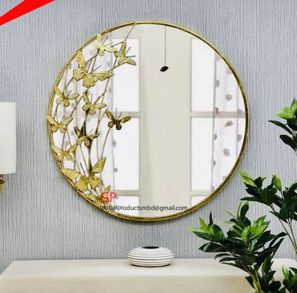 most luxury golden leaf wall mirror for interior