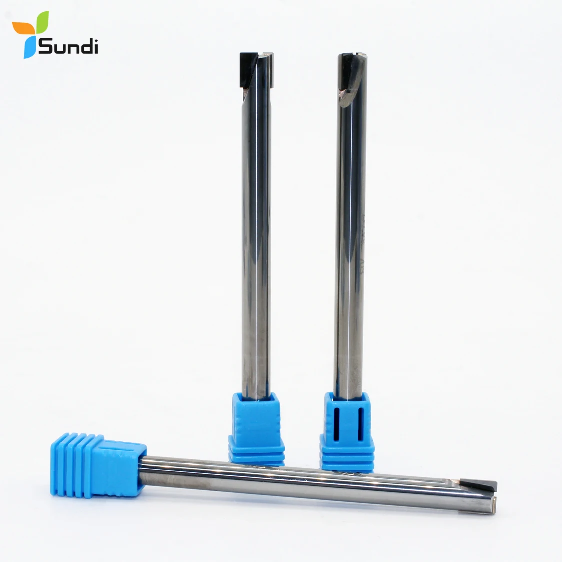 High quality two straight flutes carbide CNC cutter ceramic pcd end mill set