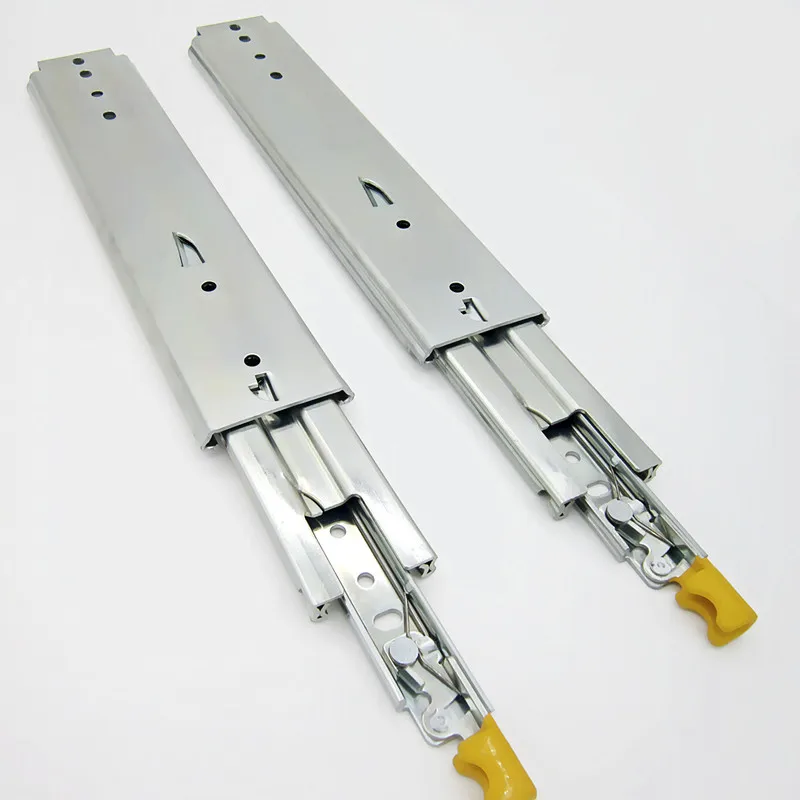 TH2076LK 76mm Lock-in and Lock-out Heavy Duty Drawer Telescopic Slide Rail for Industrial