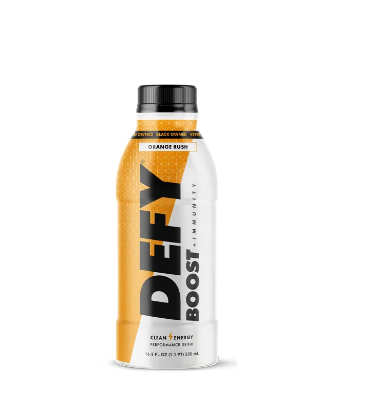 DEFY Boost Orange Rush  No Cbd No Gluten Without Artificial Colours 6pk/ 16.9Z Bottle