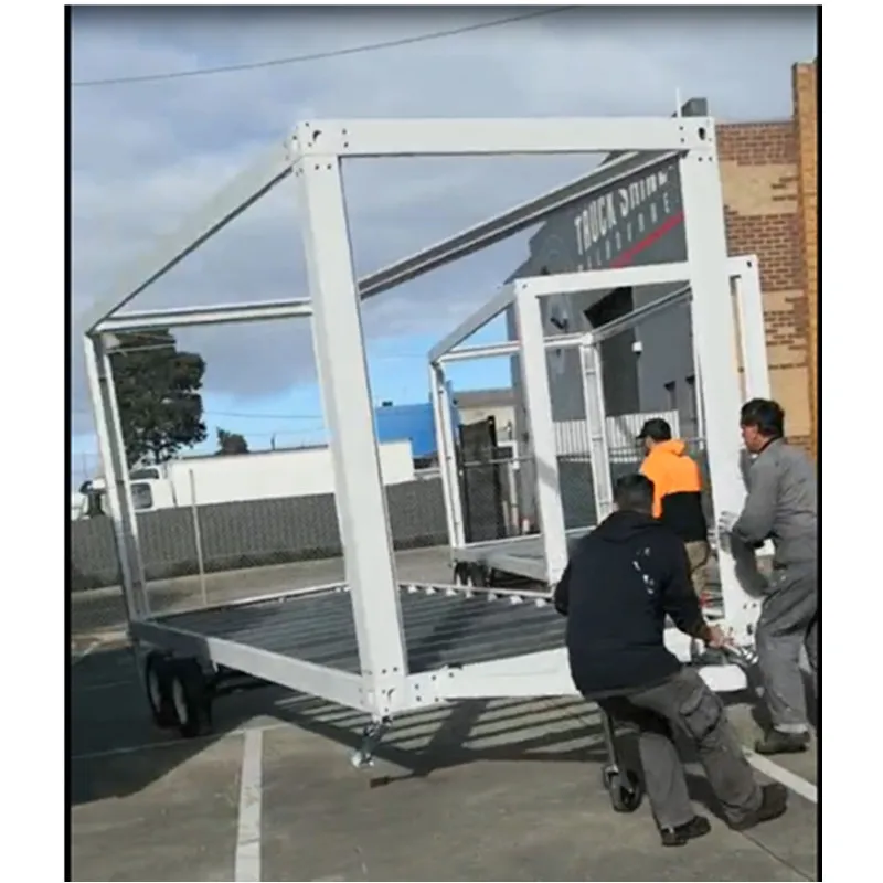 easy assembly eco living modular prefab flat 20 feet foldable container prefabricated tiny house on wheels