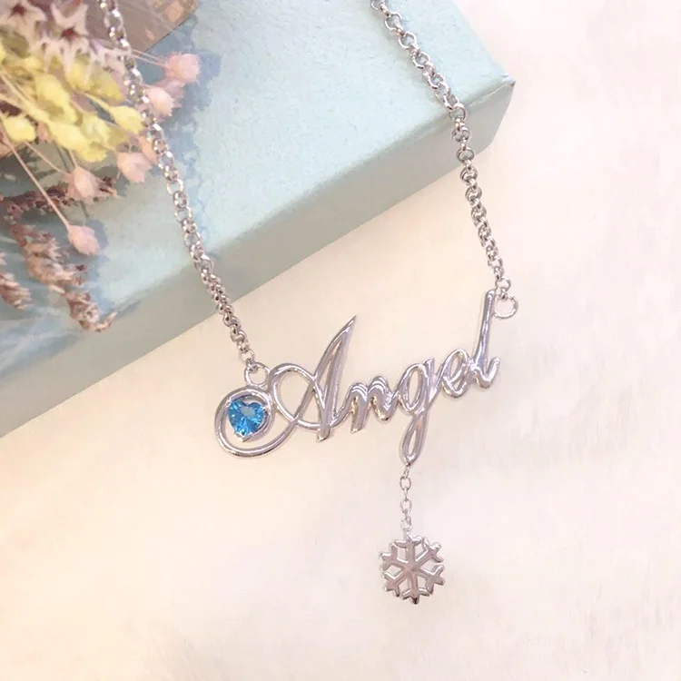 stainless steel custom name necklace made cuban gold dropship necklaces plate personalised with initial names crystal hip hop