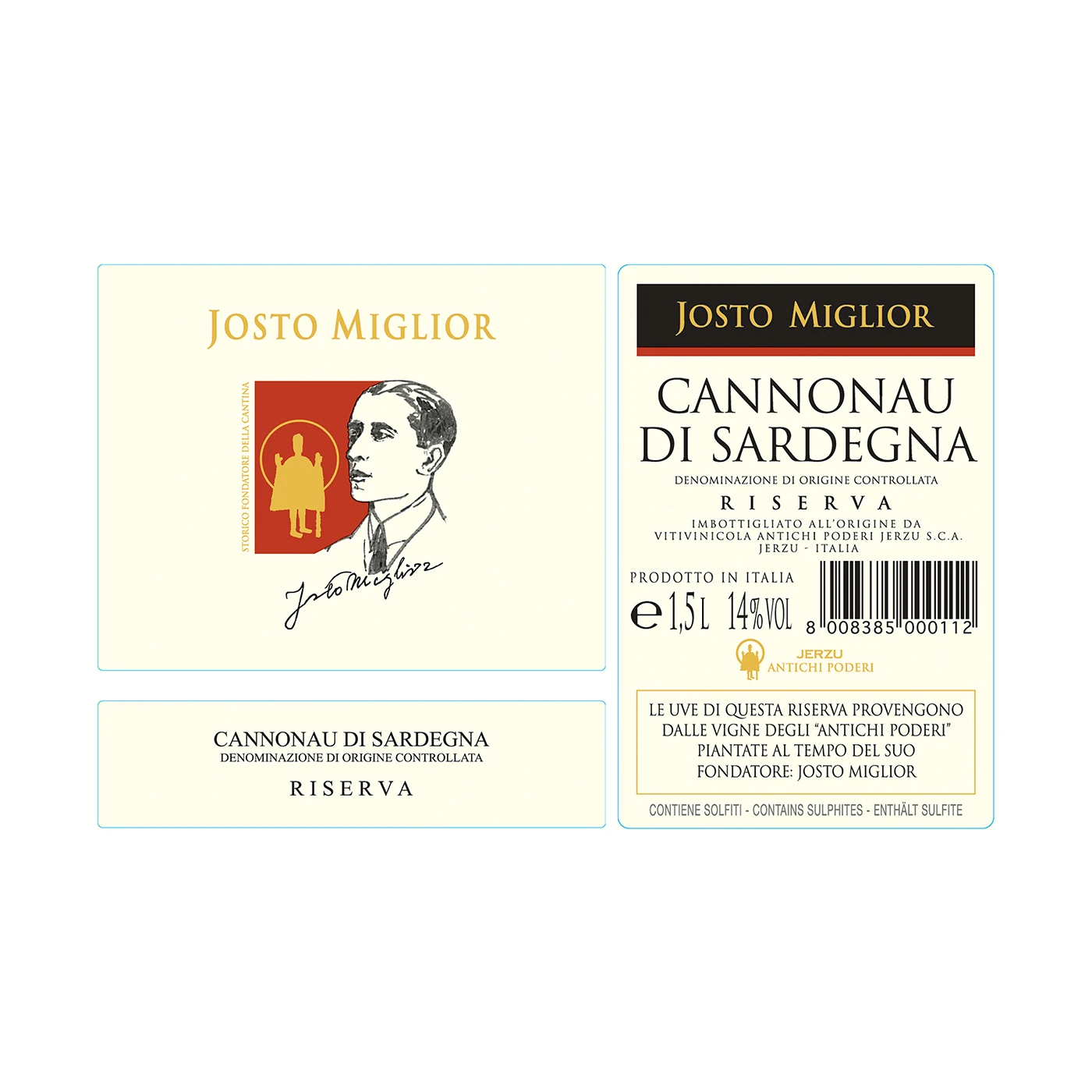Высококачественное итальянское вино Cannonau Di Sardegna Doc сухое красное резервная бутылка 150 CL