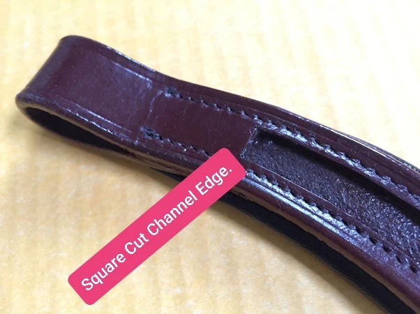 HIGH QUALITY LEATHER DUAL EMPTY CHANNEL LUXURY BROW BAND FOR HORSE BRIDLE English horse racing products from India