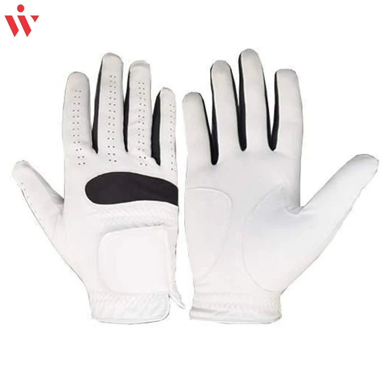 Latest Fashion Plain High Quality Golf Gloves with Latest Pattern Embroidery Logo Leather Golf Gloves