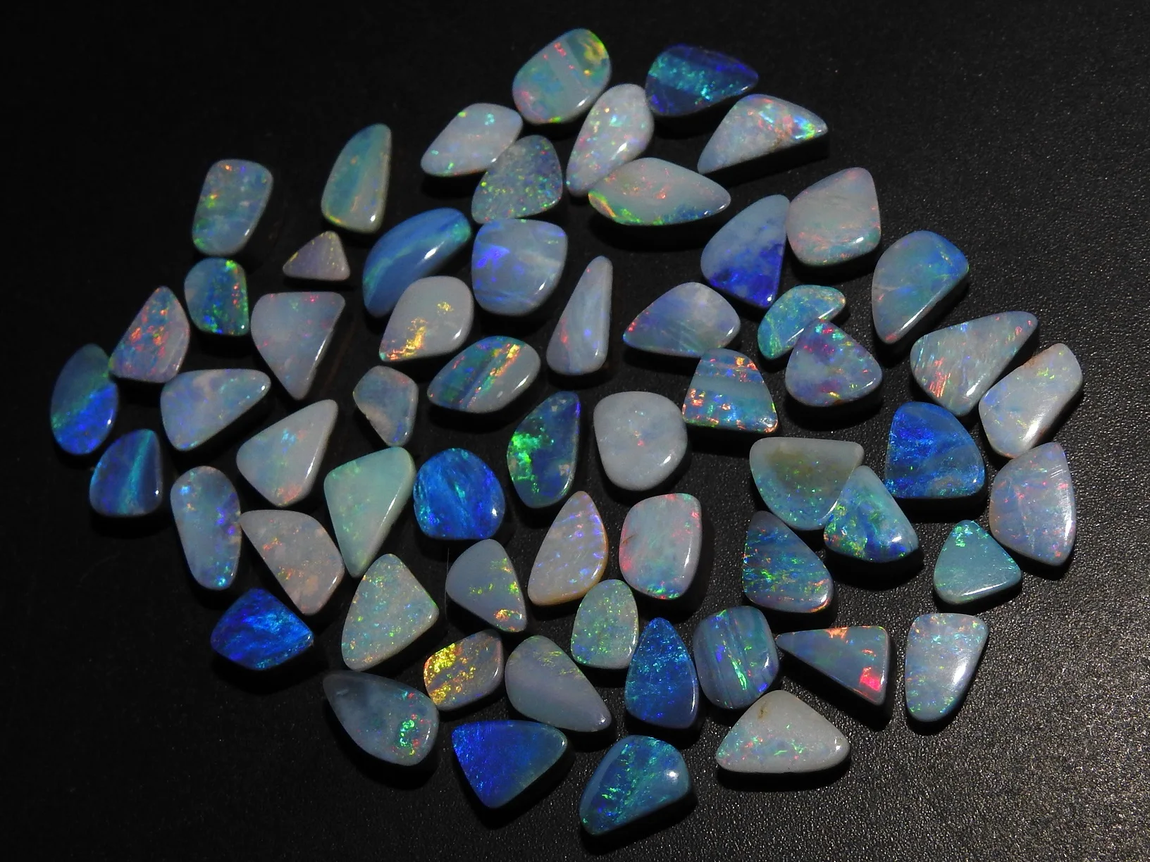 Australian Opal Doublet,cabochon,smooth,multi Fire,fancy Shape,for Making Jewelry,handmade,loose Stone,gemstone,pendent,natural
