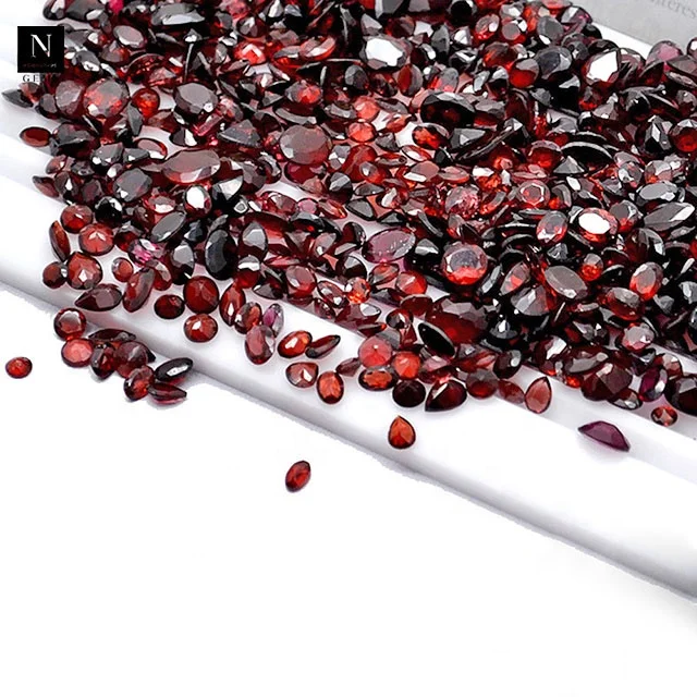 Genuine Garnet Natural Mix Shape Faceted Loose Gemstone 0.50-3 Ct for Making Jewelry Wholesale