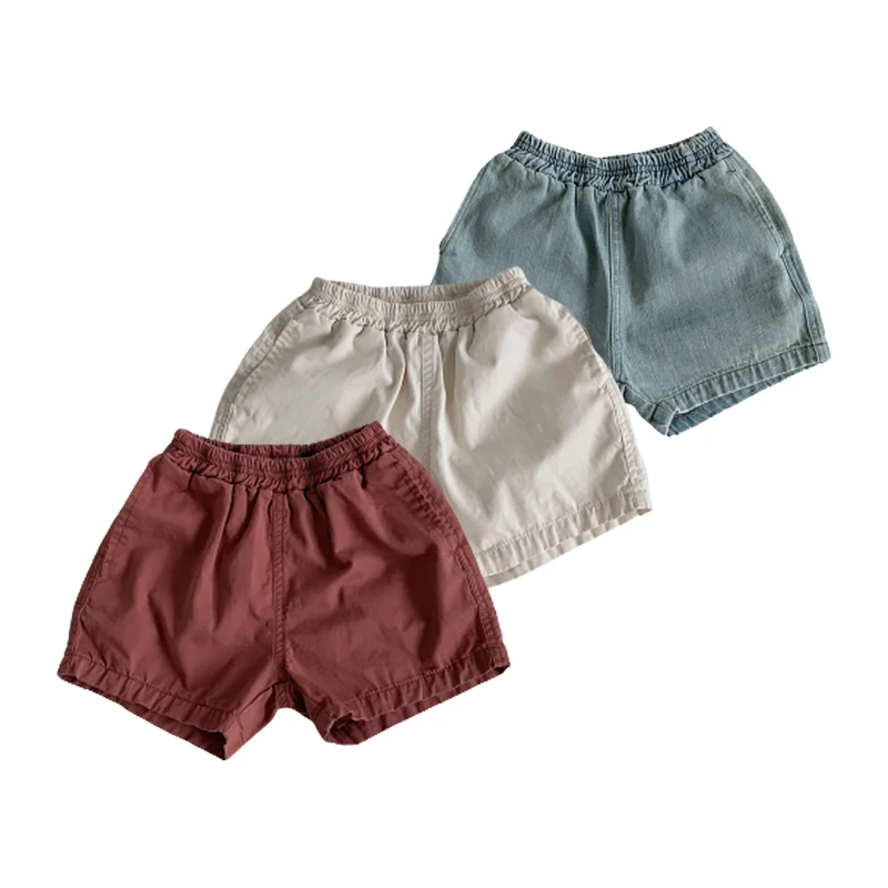 DE MARVI Girls Boys Natural fit Elastic Waist Casual Shorts Toddler Kids Summer Pants High Quality Clothes Wholesale KOREA