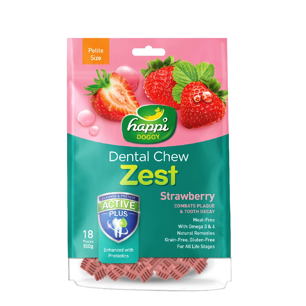  Естественное отбеливание зубов массажные десны Happi Doggy Zest Brand Petite 2 5 дюйма 150 г клубничное лечение для