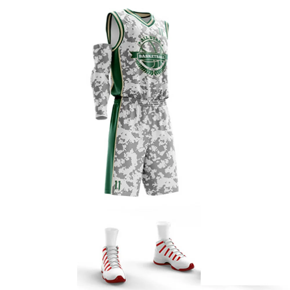 Wholesale new sportwear basket ball jersey basketball uniform with customized pattern