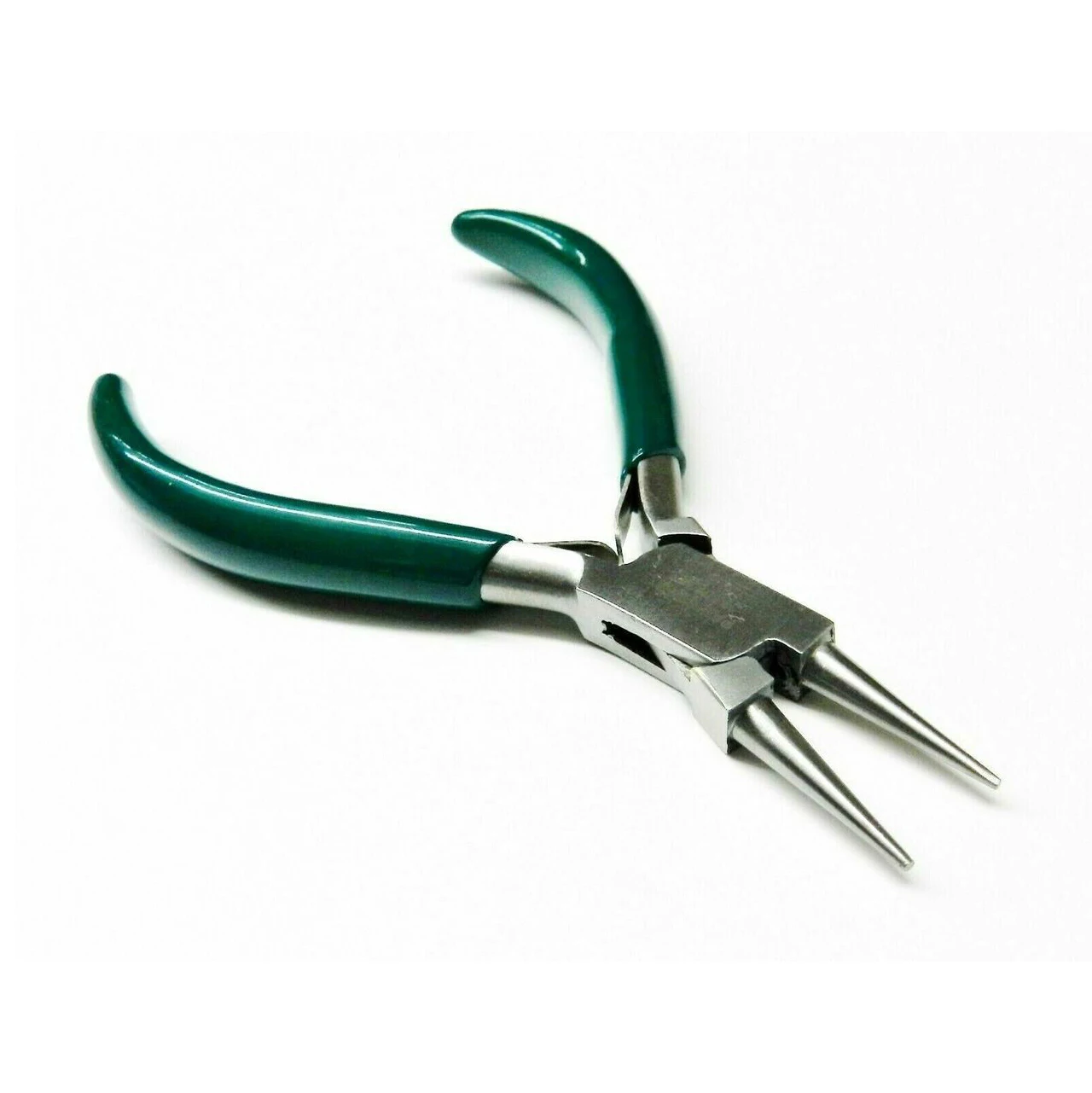 Боковые Кусачки с длинными иглами никель-хромированным стальным корпусом и зелеными противоскользящими ручками Ювелирные плоскогубцы круглым носом