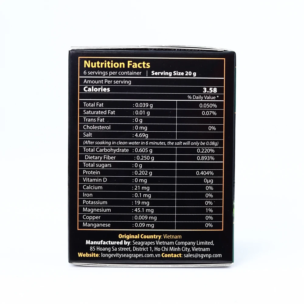 
3 Boxes 18 Packs Seaweed Packaged Sachet Longevity Dehydrated Sea Grapes 