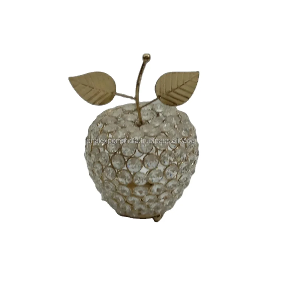 manufacturer apple shape candle votive wholesale natural crystal clear quartz apple stone crafts home decorations
