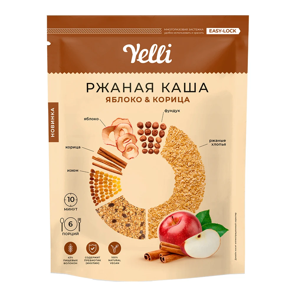 RYE Porridge apple & cinnamon Yelli 180g