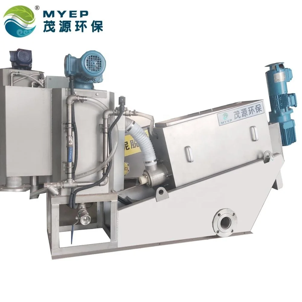 fully automatic screw press stacked machine sludge dewatering