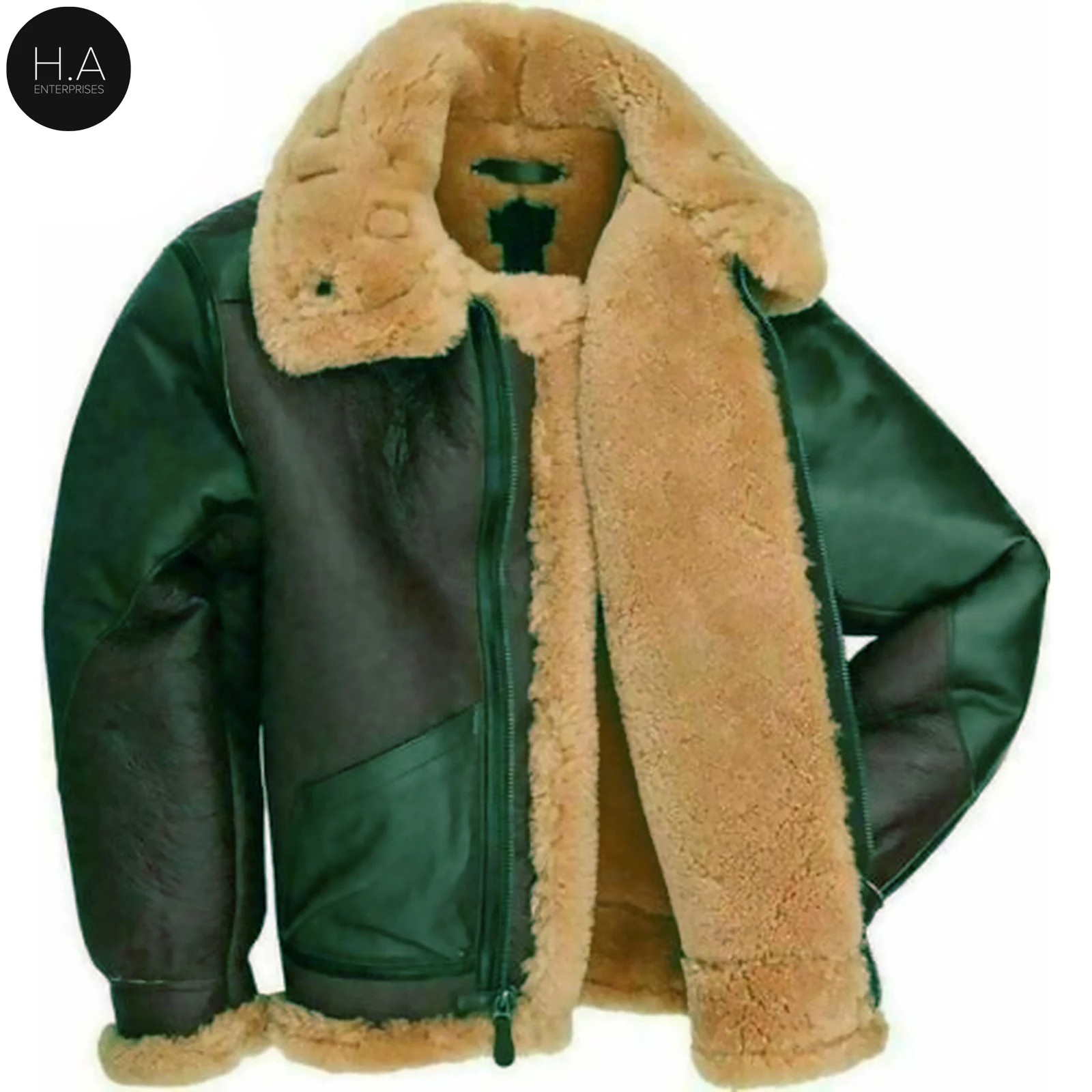Latest design loose leather fur jacket for men Maroon Fur Bomber Real Leather Jacket For Men