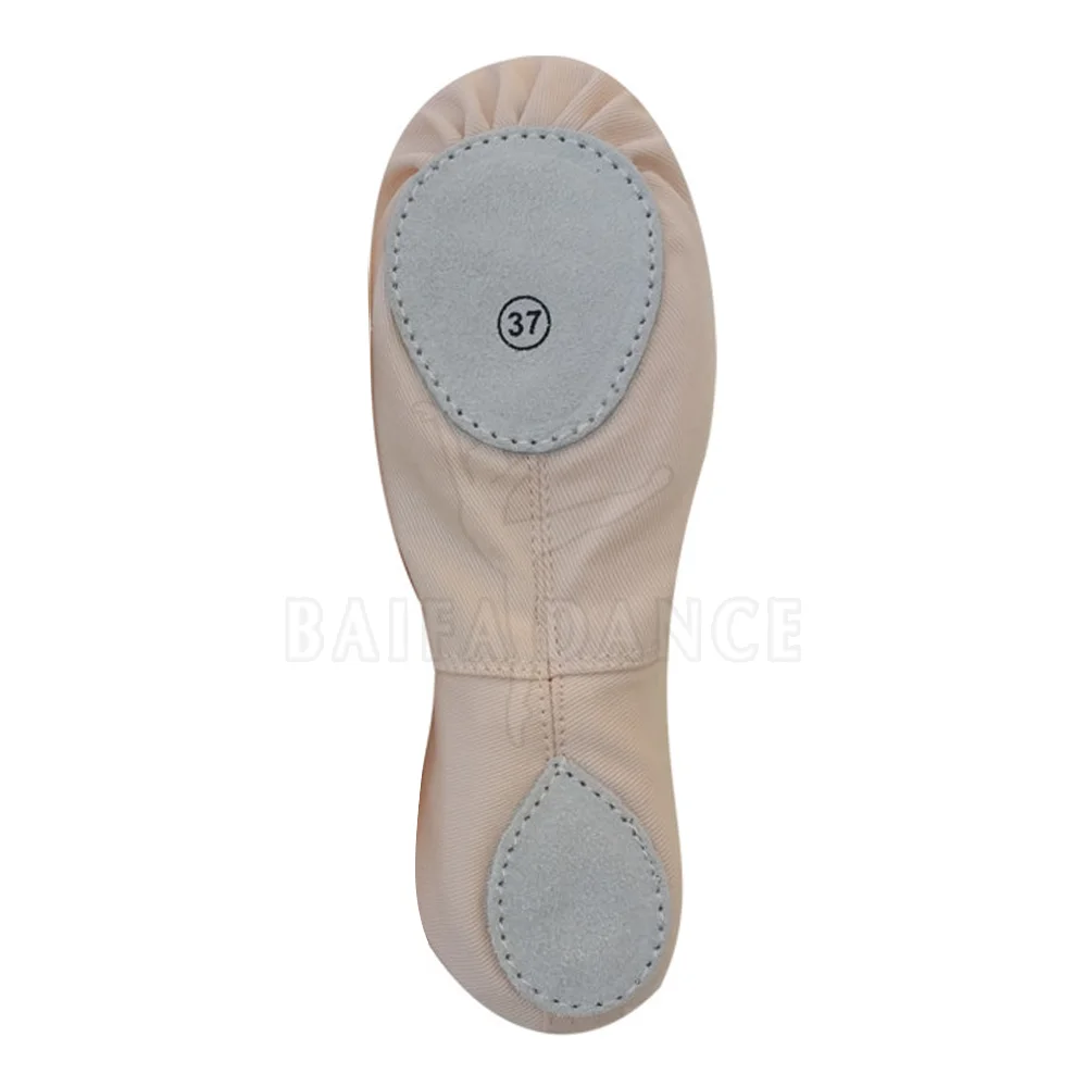 2021 Professional Canvas Ballet Dance Toe Shoes Flat Pointe Shoes With Elastic Opening For Girls