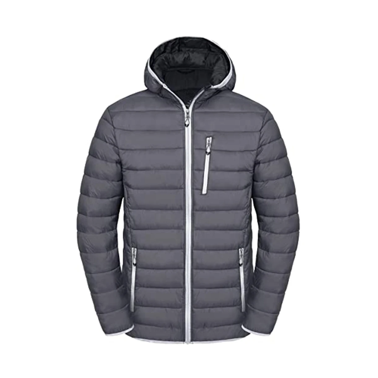 2021 High quality winter season warn up reversible custom made windproof waterproof padded hooded Street wear men puffer jackets