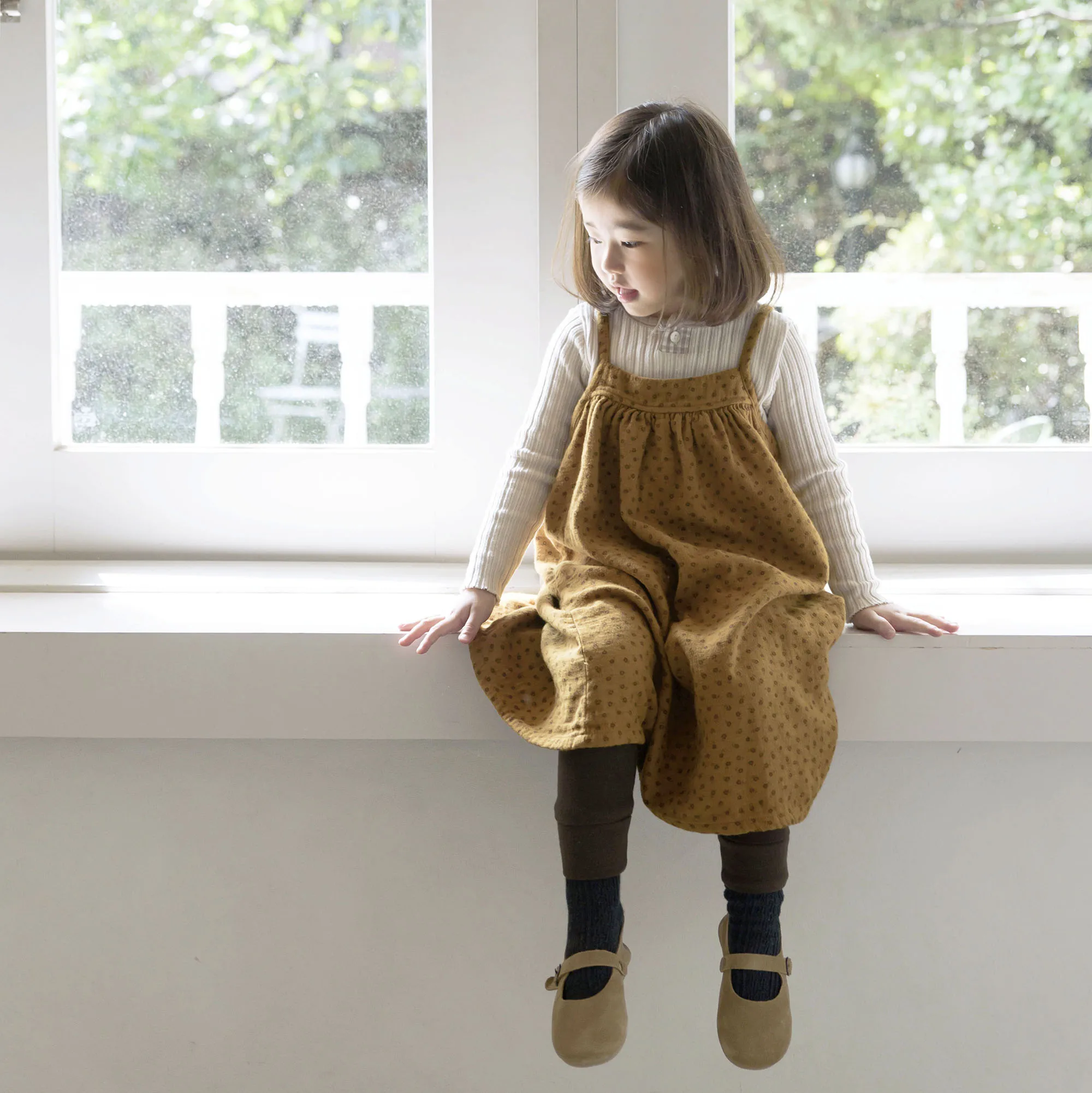 DE MARVI Kids Toddler Sleeveless Flower pattern Dress Girls Layered Dresses Fashion Clothing OEM Wholesale MADE IN KOREA