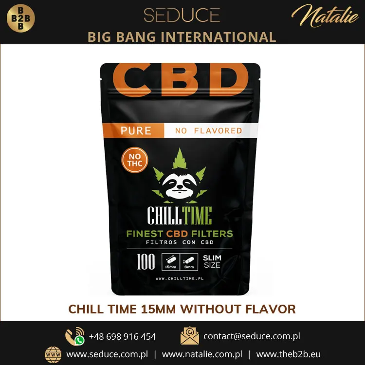 Эксклюзивное предложение продажа оптом насадки для сигарет Chill Time Slim 15 мм без вкуса распродажа