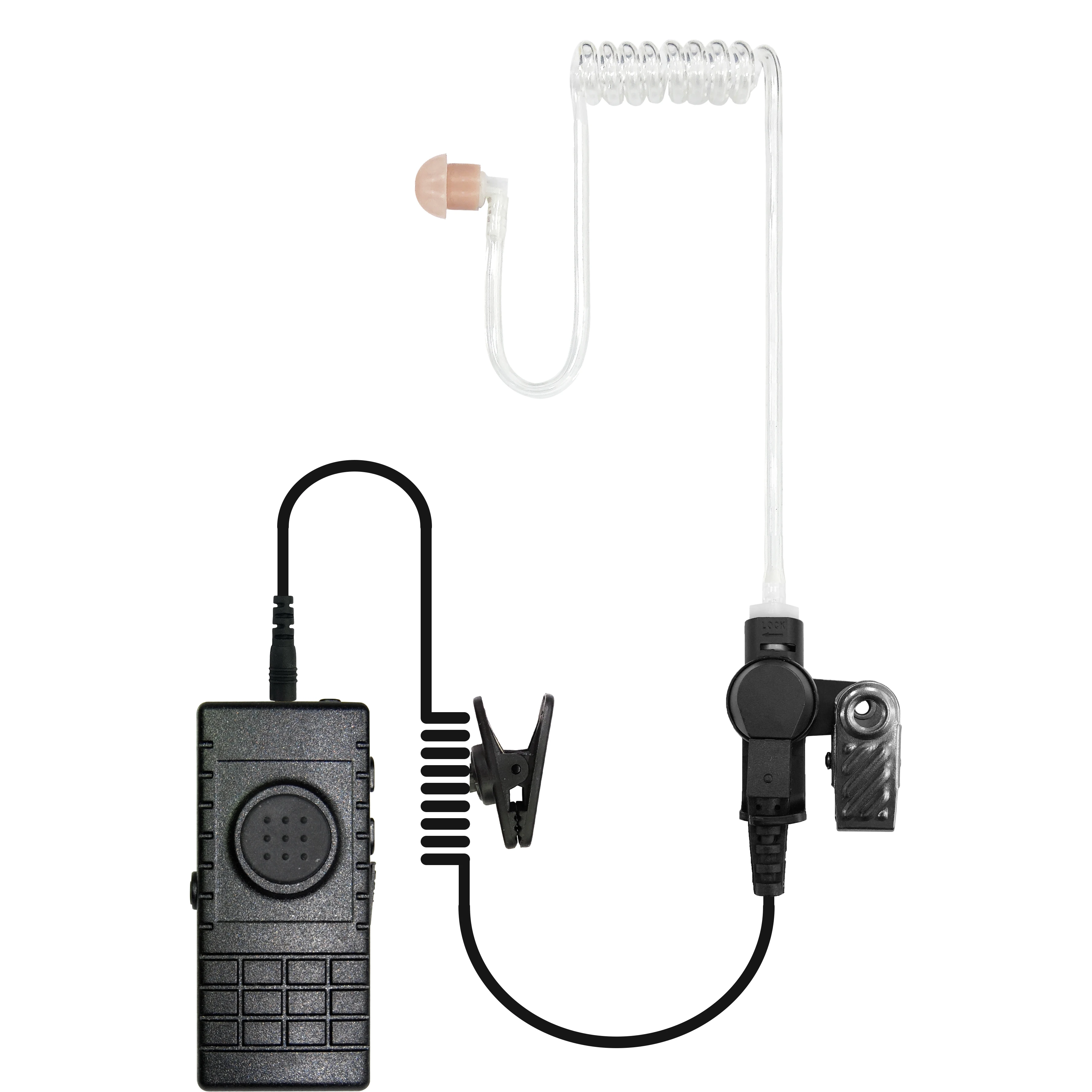 BTH-300-Qx Series BT BLE Wireless Earpiece with PTT button for Two-Way Radios (such as Motorola, Kenwood, ICOM, Cassidian, etc.)
