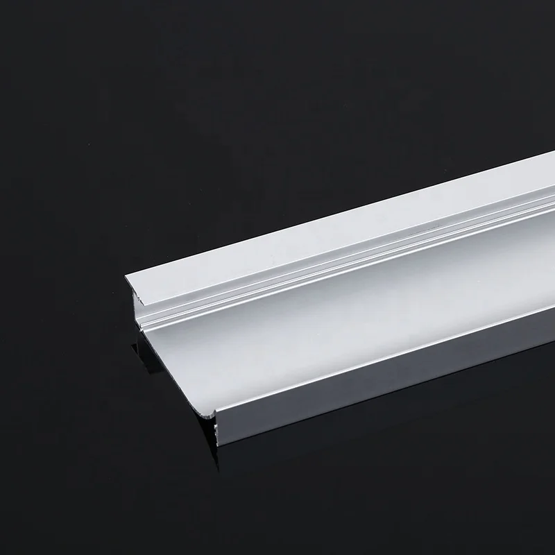 Aluminium Extrusion Metal Wire Drawing Hidden Skirting Board with LED Different Types of Mount Flush Recessed BaseBoards