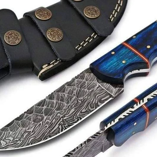 Многофункциональный нож для шкуры из дамасской стали