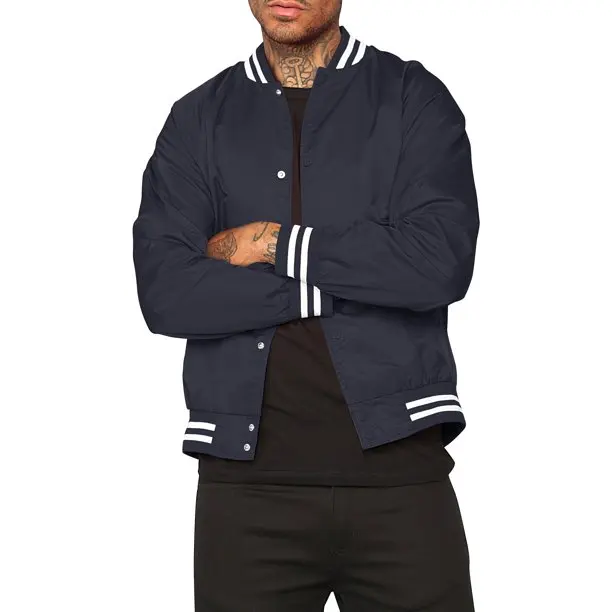 jacket top quality satin men  jacket letterman jacket